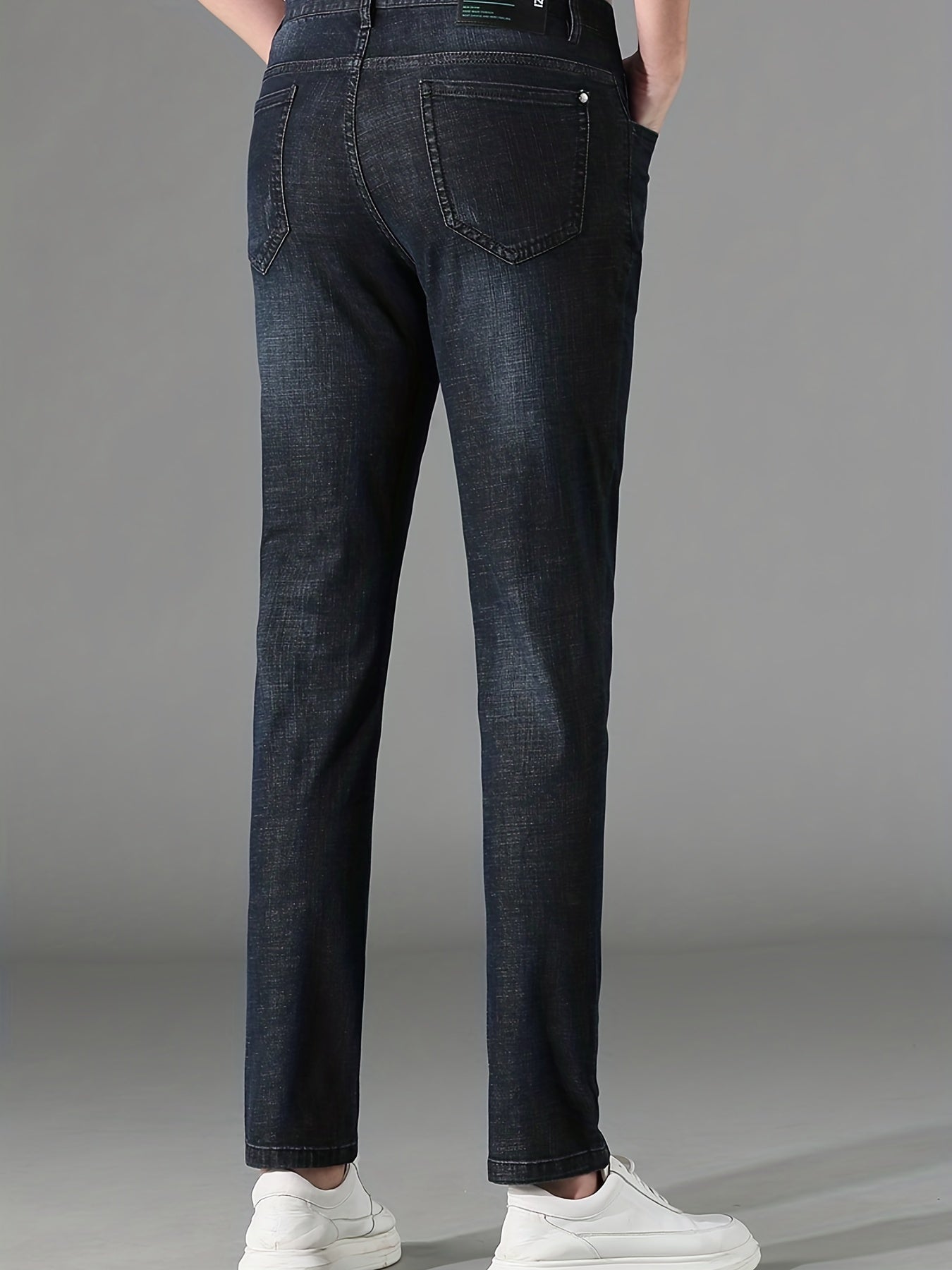 Men's Classic Straight Denim Jeans with Pockets