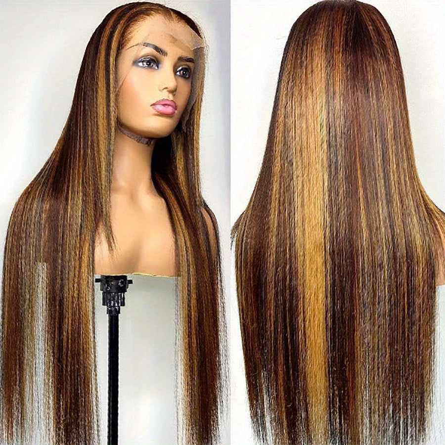 27 Colored Straight Hair Wigs 13x4 Lace Front Human Hair Ombre Lace Frontal Wigs
