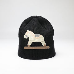 Animal Horse Knit Hat Skull Cap for Women Girls