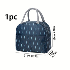Durable Oxford Cloth Lunch Bag with Aluminum Foil Liner