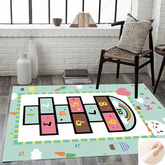 Hopscotch Rug Carpet Fluffy Faux Wool Area Rugs
