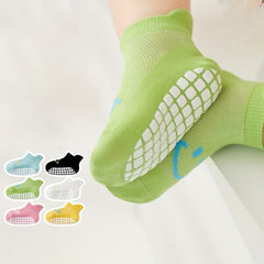 3 Pairs Baby Girls Anti-Skid Socks Mesh Breathable Comfy Socks