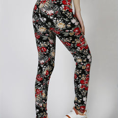 Women's Flower High Waist Leggings