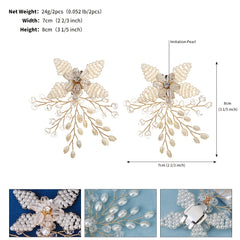 Bridal Crystal Pearl Shoe Buckle High Heels DIY Wedding Party