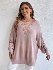 Casual Sweater Women's V Neck Loose Jumper