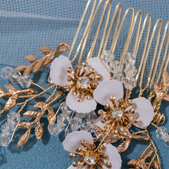 Girls Rhinestone Hairpin Vintage Flower Fairy Hair Accessories
