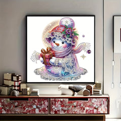 5D Snowman Diamond Painting Bright Drill Decoration Gift