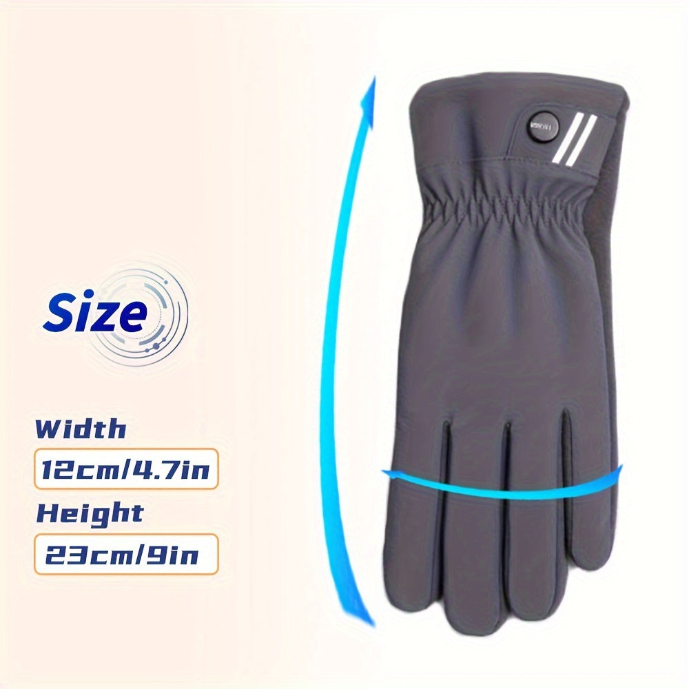 Winter Fleece Lined Warm Gloves For Women Men Anti Slip Thermal Touch Screen Glo