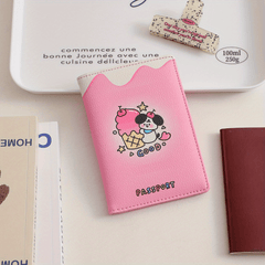 Cartoon Passport Holder With Card Slots Ticket Holder