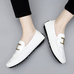 Metal Buckled Loafers Anti-slip Casual Shoes