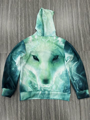 Wolf 3D Print Sweatshirt Kids Hoodie Autumn Spring Sports Pullover