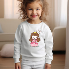 OERYUI Adorable Princess Graphic Pullover Top for Kids