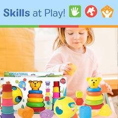 Stacking & Nesting Cups Toy Set Sensory Play Early Learning Plastic Novelty Toy