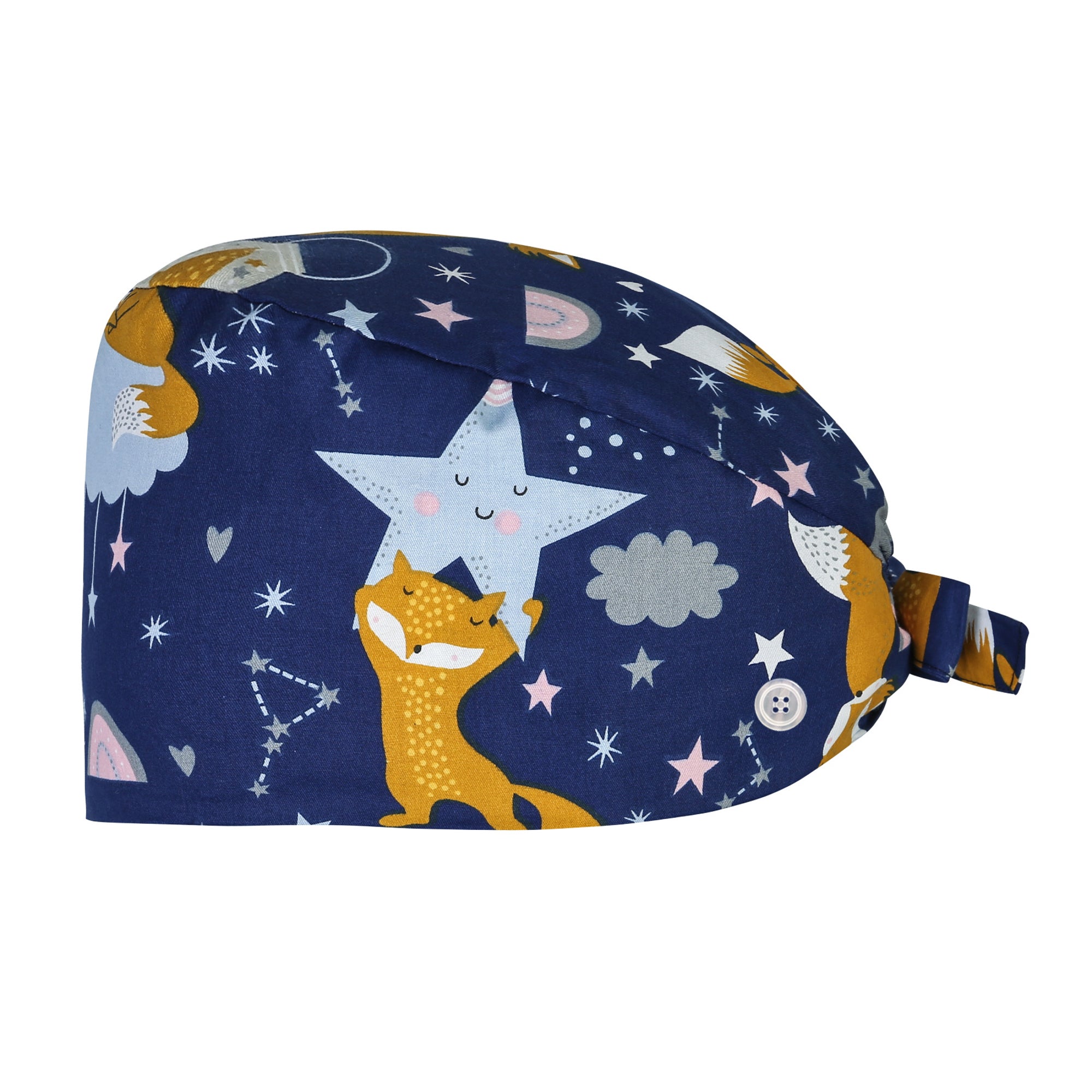 Adjustable Button Sweatband Working Cap Unisex Bouffant Hat