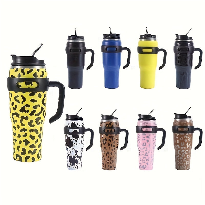 Large Capacity Water Bottle with Straw and Handle for Camping