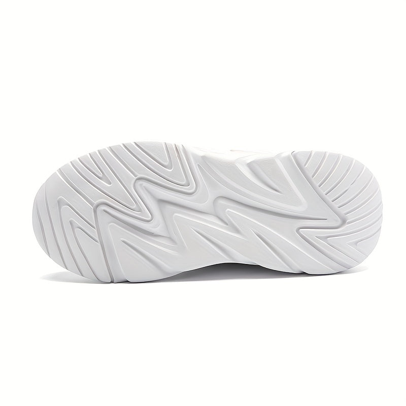High Top Hook & Loop Running Shoes, Non Slip Lightweight Sneakers