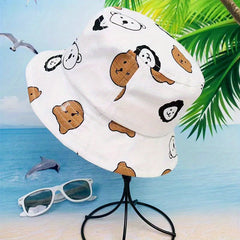 Kids' Embroidered Bear Baseball Cap Visor