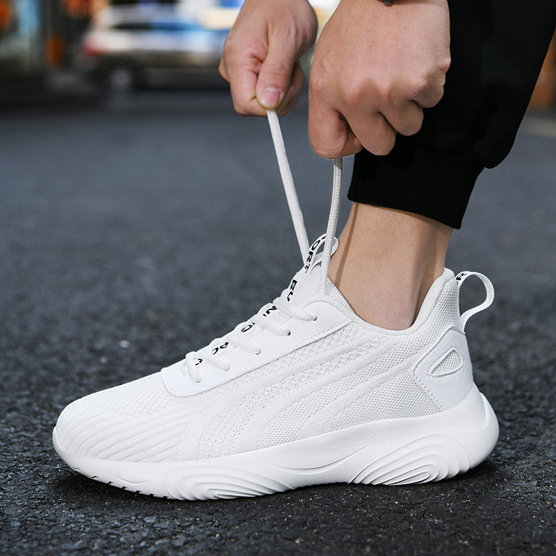 Men's Lace Up Mesh Sneakers Round Toe