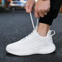Men's Lace Up Mesh Sneakers Round Toe