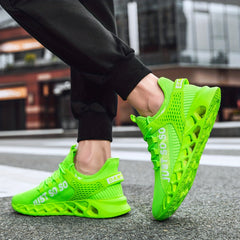 Men's Alphabet Knit Casual Shoes Breathable Lightweight Travel Jogging