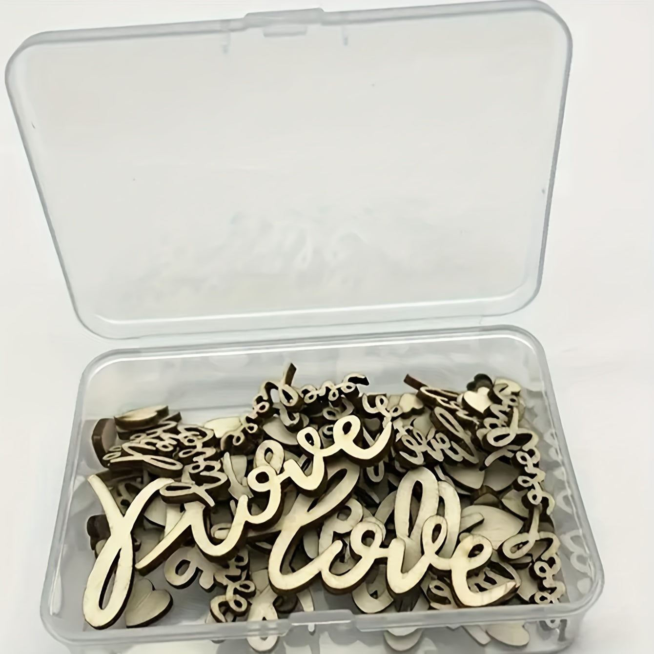 100pcs Wooden Love Confetti Hearts Rustic Wedding Table Decorations DIY Crafts