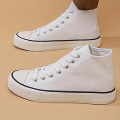 Men's High Top Skate Shoes Non Slip Casual Sneakers for Outdoor Activities