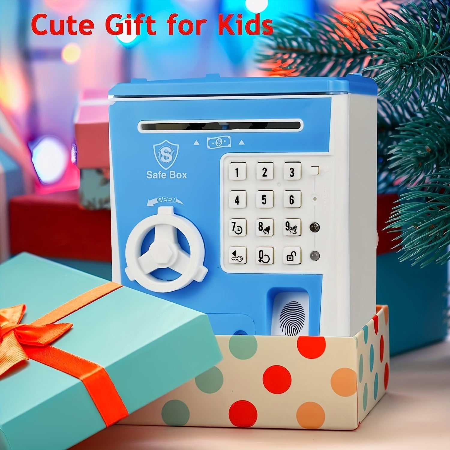 Kids ATM Bank w/ Fingerprint Password - Money Savings Jar
