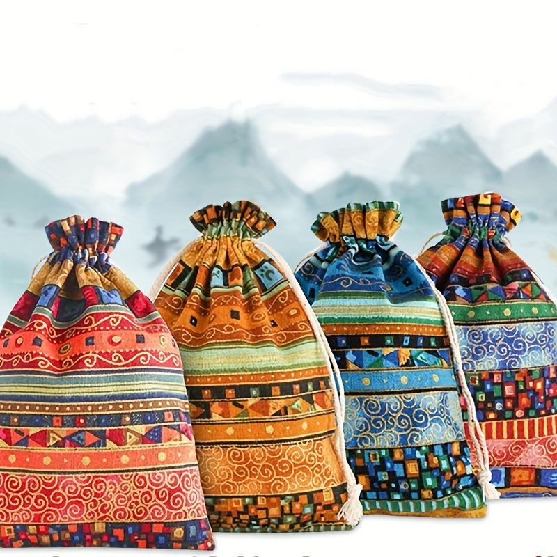 Ethnic Windbreaker Pocket Drawstring Fragrance Bag Empty Bag Jewelry