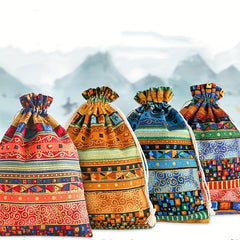 Ethnic Windbreaker Pocket Drawstring Fragrance Bag Empty Bag Jewelry