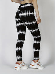 Tie Dye Striped Skinny Leggings Women's Clothing