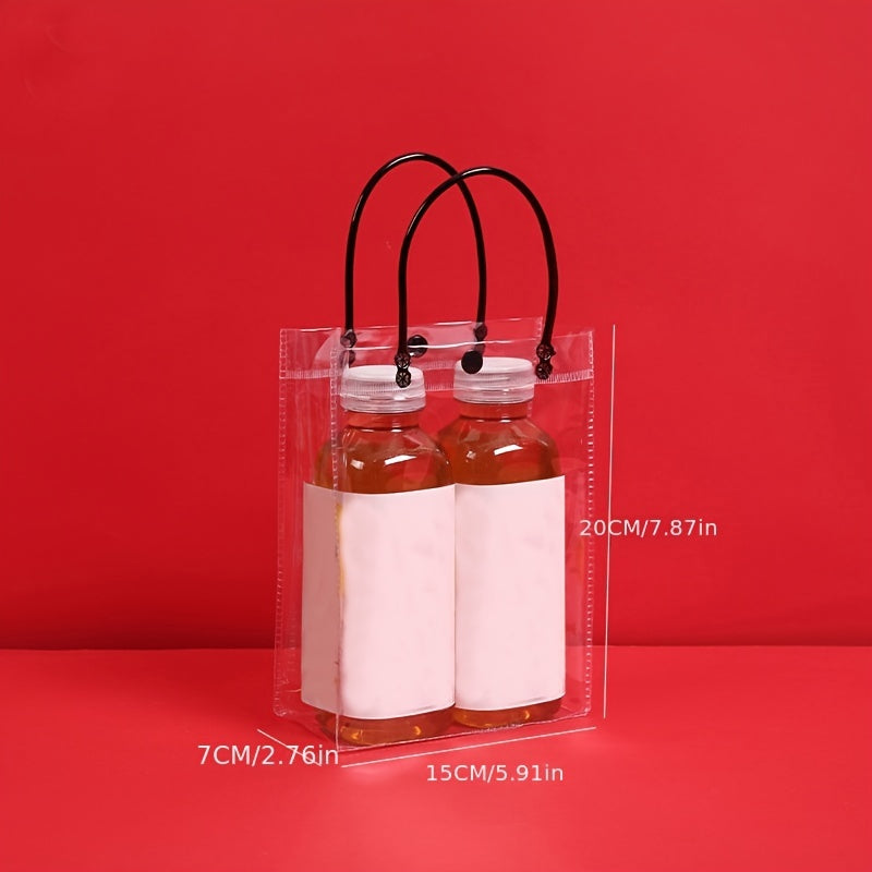 Waterproof Transparent Tote Bag with Button - Ideal for Weddings