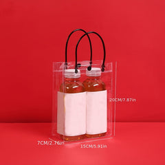 Waterproof Transparent Tote Bag with Button - Ideal for Weddings