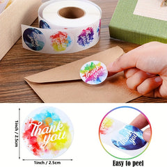 500 Thank You Adhesive Sticker Labels Roll for Crafts Decoration