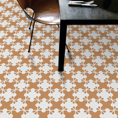 Orange Floor Mosaic Tile Sticker 9pcs