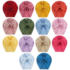 Infant Bow Decor Beanie Caps Turban for Baby Boys and Girls