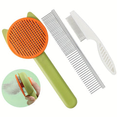 3 Pack Cat Grooming Kit Slicker Brush & Comb for Small & Large Breeds