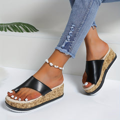 Women's Wedge Slide Sandals Casual Platform Sandals Comfortable Summer Shoes