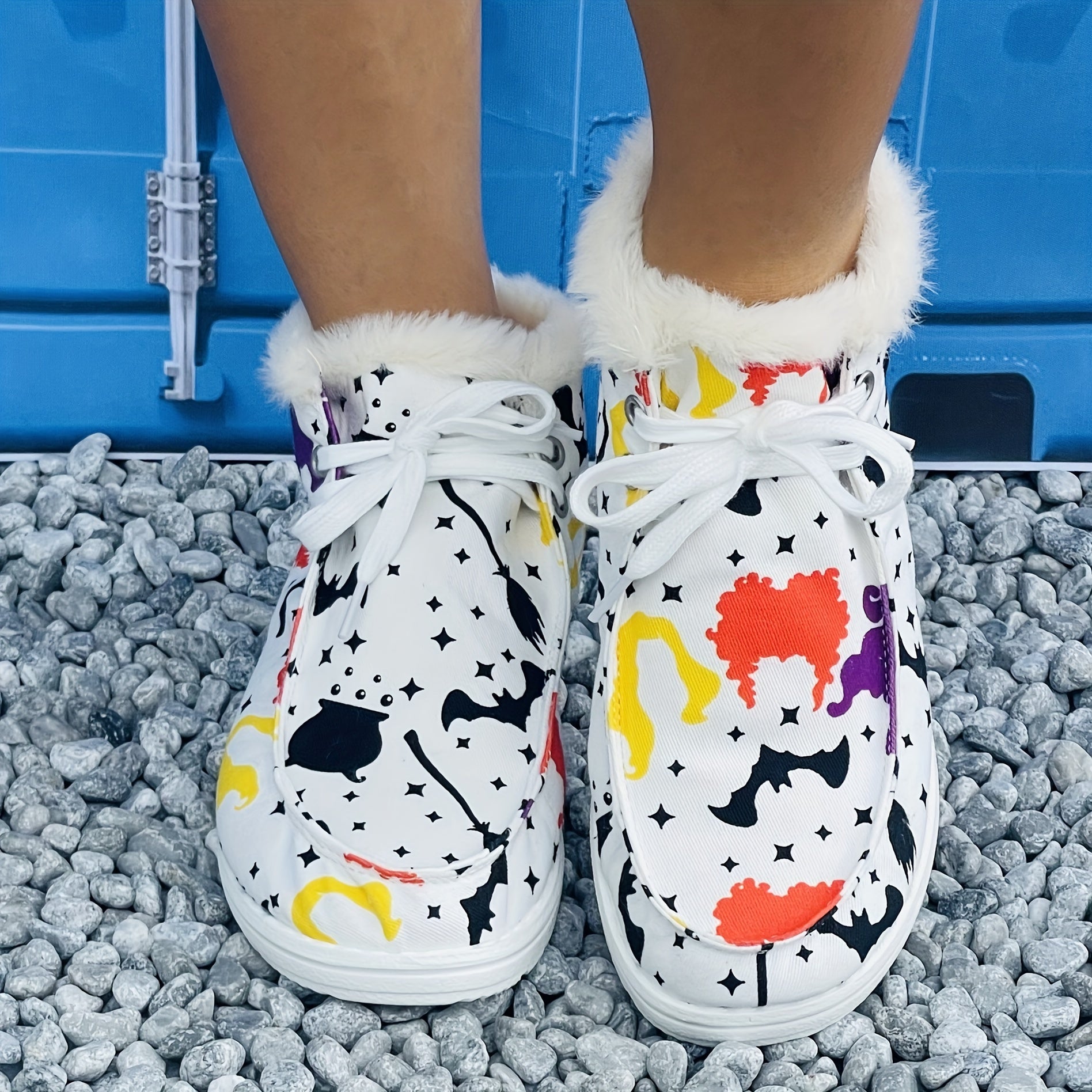 Women's Winter Warm Casual Colorful Pattern Boots Comfortable Non slip