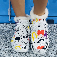 Women's Winter Warm Casual Colorful Pattern Boots Comfortable Non slip