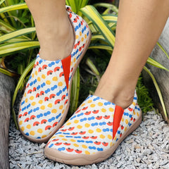 Women's Cartoon Printed Slip On Shoes Lightweight Comfy Travel Shoes