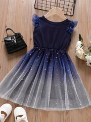 Girls Tulle Ruffles Sleeveless Princess Dress Kids Summer Clothes