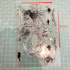Retro Mermaid Transparent Silicone Stamp