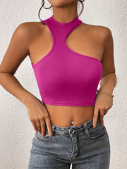 Y2K Asymmetrical Crop Tank Top Sexy Sleeveless Summer Women's Clothing