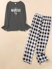 Plus Size Lounge Set Women's 2 Piece Pajamas