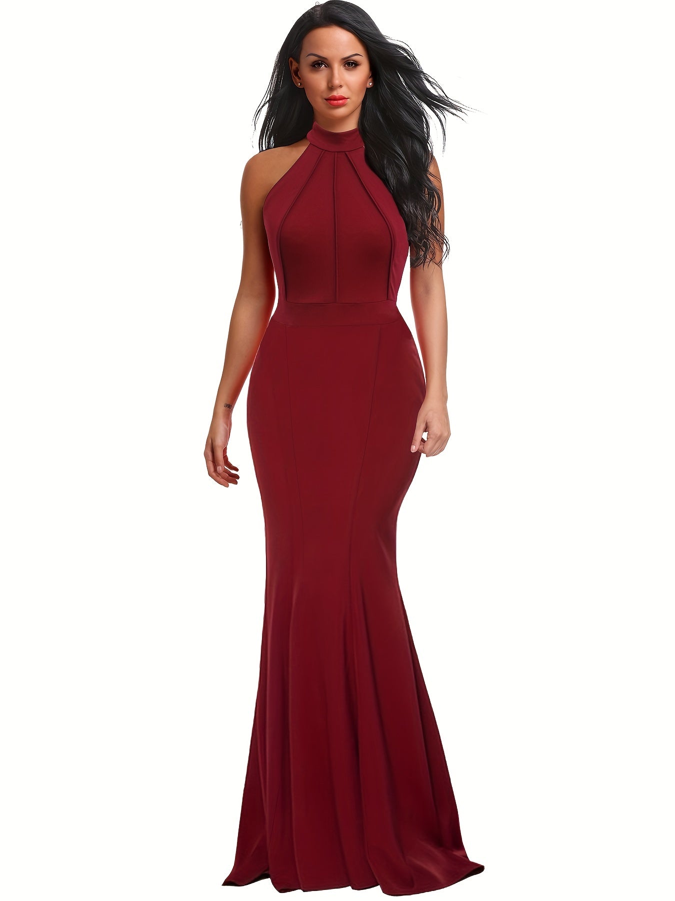 Long Mermaid Bridesmaid Dress For Winter & Fall