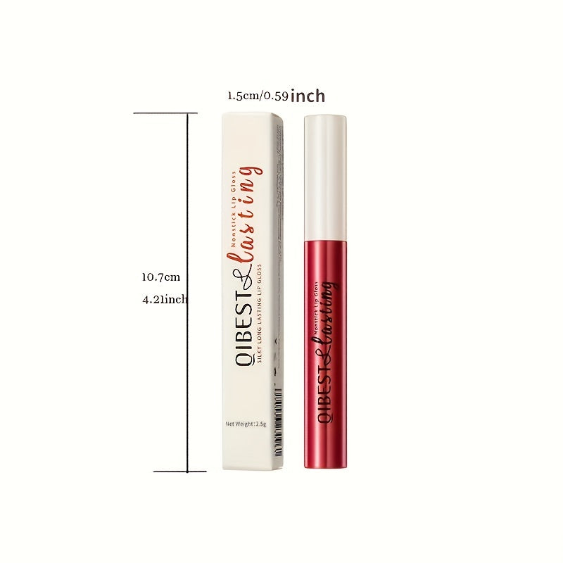 Long Lasting Matte Liquid Lipstick with Velvet Finish - Nude Sexy Red Tint
