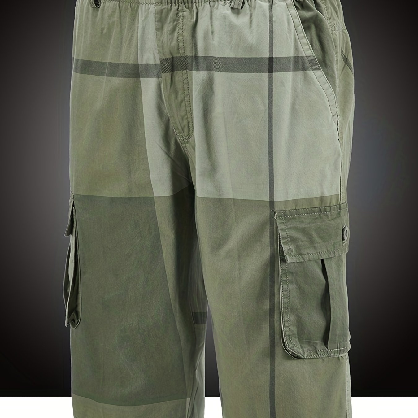 Men's Cotton Cargo Shorts with Drawstring Waist