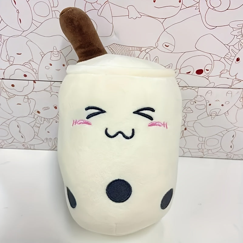 Milk Tea Cup Pillow Plush Toy - Quirky Fruit Pearl Milk Tea Doll