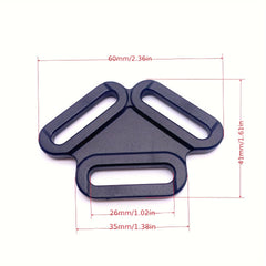5pc Plastic Triangle Buckle Chest Strap Adjustment Buckle