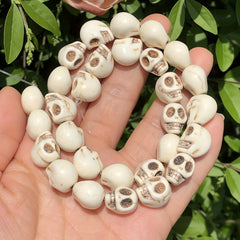 Skull Shape Howlite Turquoise Stone Loose Beads for DIY Jewelry Making